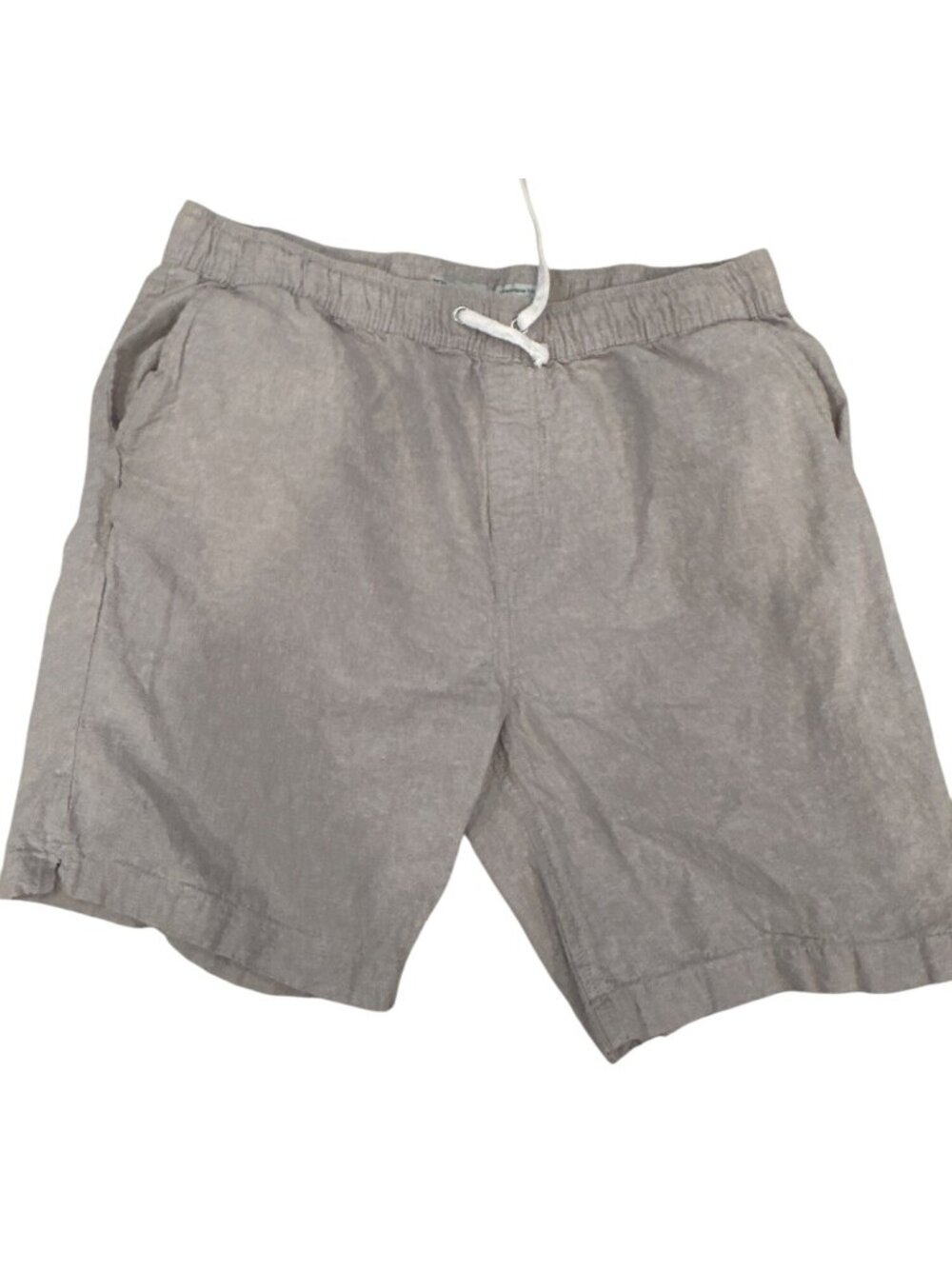 washable linen blend Bermuda shorts men xxlg 2xlg Tenth+Ocean ecru color